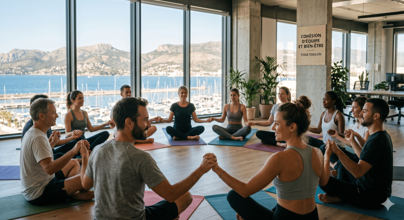 Renforcer la cohésion de vos équipes grâce au yoga en entreprise à Toulon : Réduisez le stress et boostez les liens de vos collaborateurs